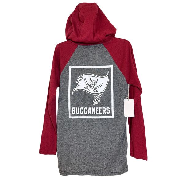 NWT NFL Team Apparel Small Buccaneers Sculpting Comfy Knitwear Collection Hoodie - Picture 2 of 9